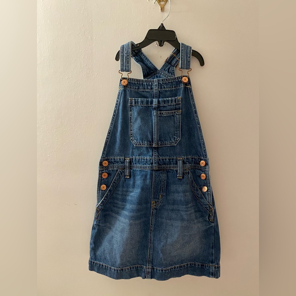 GAP Blue Denim Kids Overall Dress
